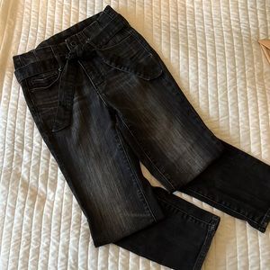 WHBM Distressed Black Xtra High Rise Jeans Size 2S
